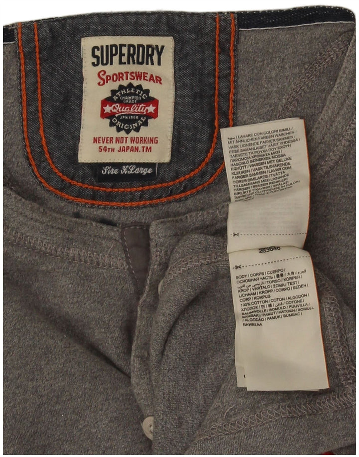 Superdry Herre Top Langærmet XL Grå Bomuld