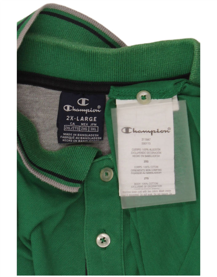 Champion herre poloskjorte 2XL grøn bomuld