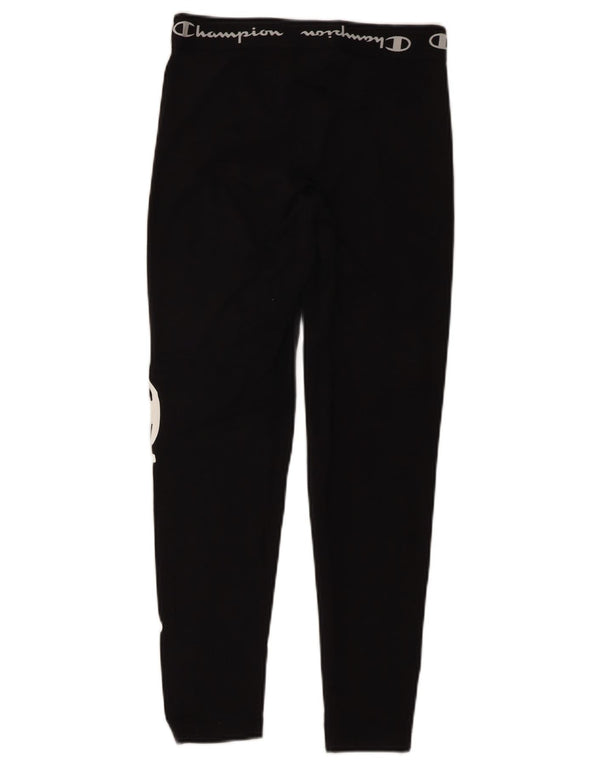 CHAMPION Grafiske Leggings til kvinder UK 4 XS Sort bomuld