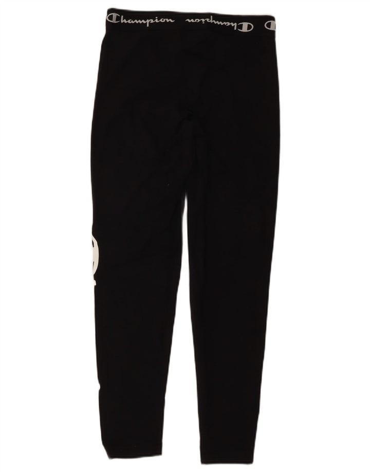 CHAMPION Grafiske Leggings til kvinder UK 4 XS Sort bomuld