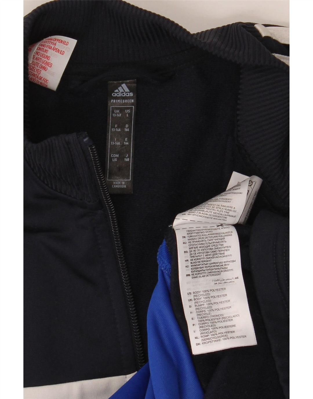 Adidas Træningsdragt Topjakke til drenge 13-14 år Blå Colourblock Polyester