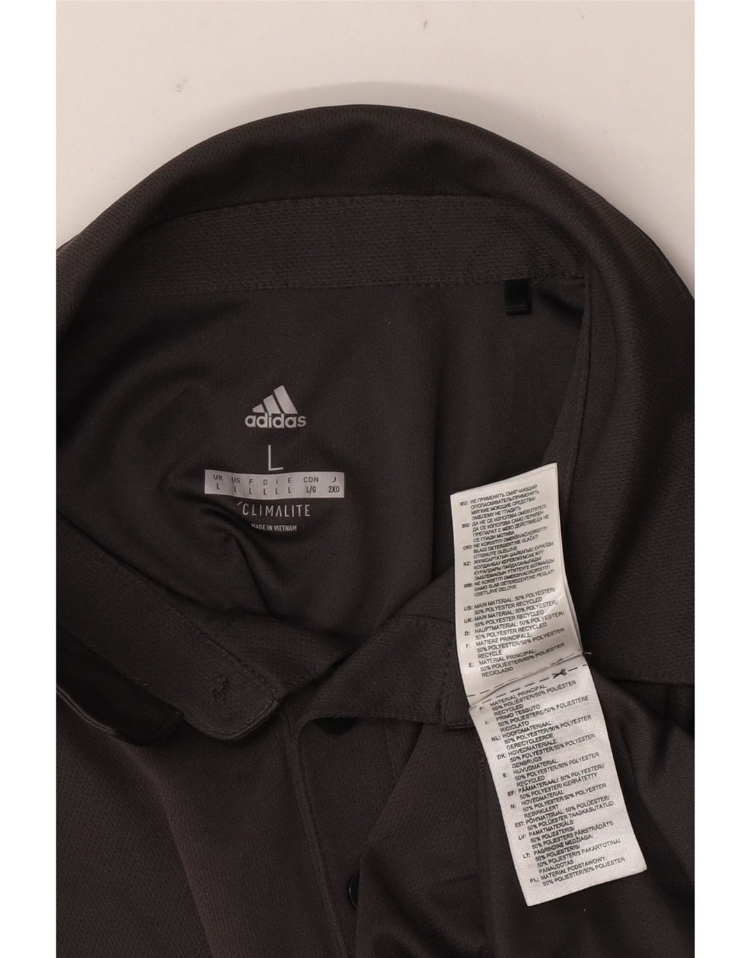 ADIDAS Climalite poloshirt til mænd, stor grå polyester