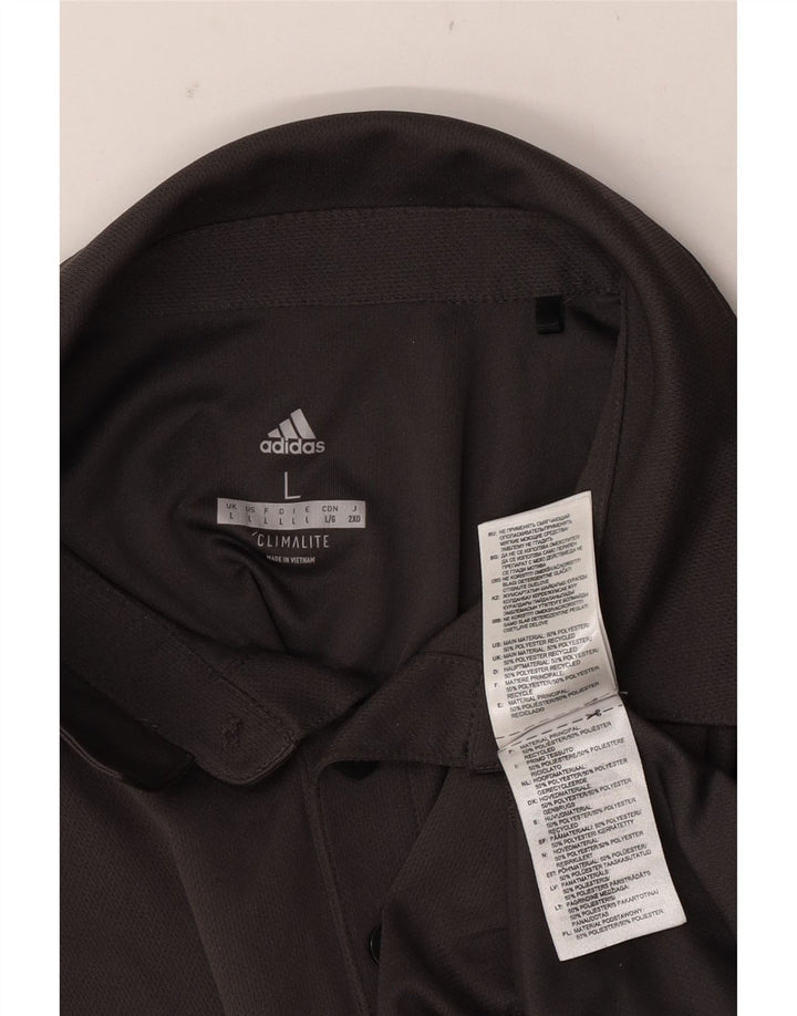 ADIDAS Climalite poloshirt til mænd, stor grå polyester