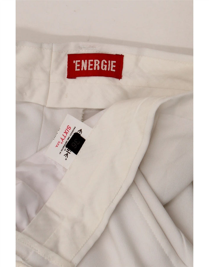 Energie Herre Straight Chino Bukser W36 L34 Hvid Polyester