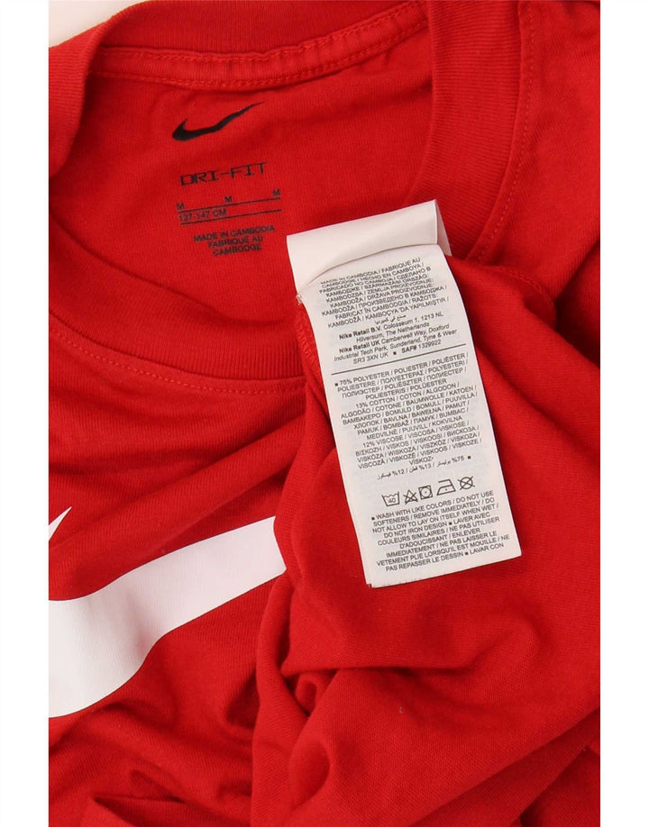 Nike drenge Dri Fit grafisk t-shirt top 10-11 år medium rød polyester