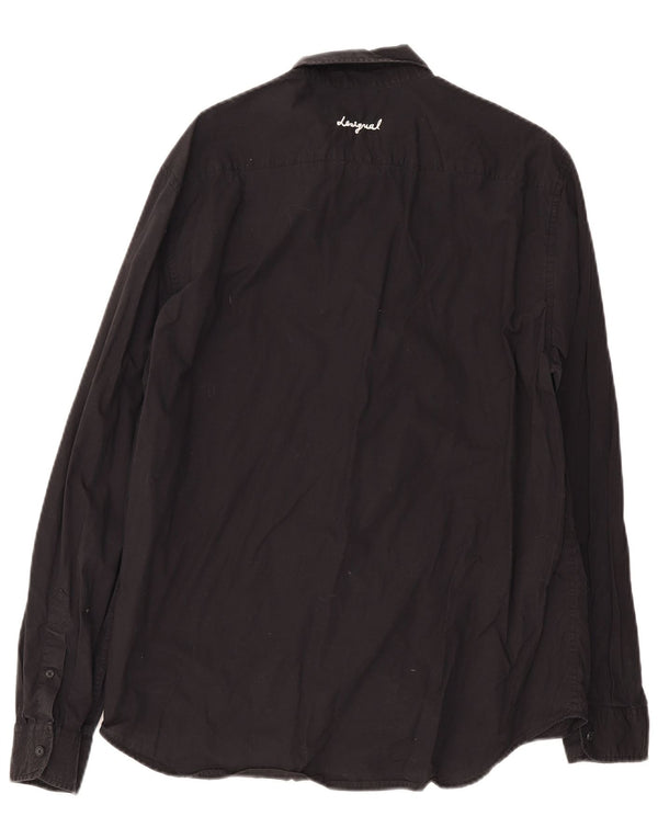 Desigual Herre grafisk Regular Fit skjorte XL sort bomuld