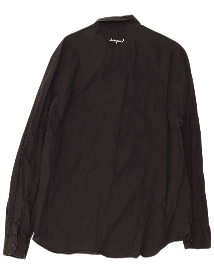 Desigual Herre grafisk Regular Fit skjorte XL sort bomuld