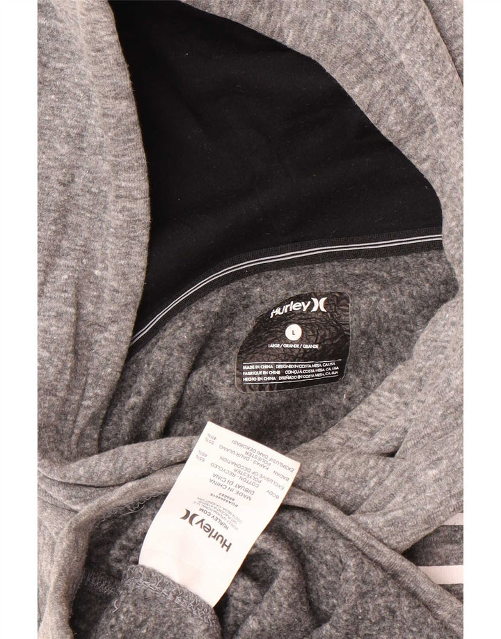 Hurley Herre Grafisk Hoodie Jumper Stor Grå Bomuld