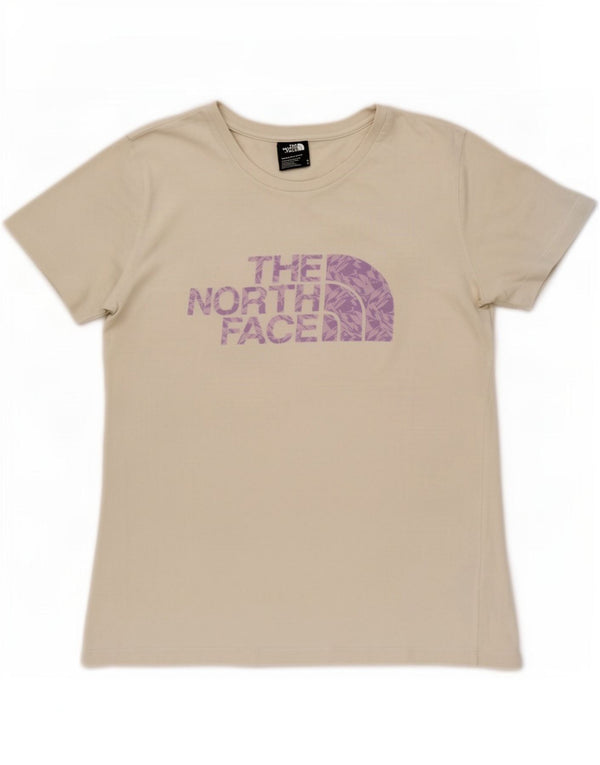 The North Face Kvinders Grafisk T-Shirt Top UK 12 Medium Hvid Bomuld
