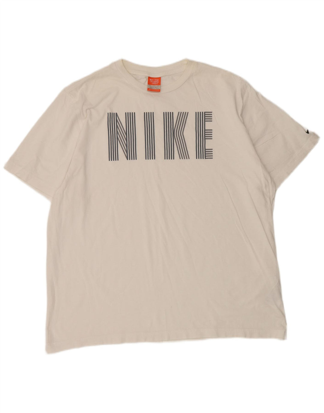 NIKE Mens Graphic T-Shirt Top 2XL White Cotton