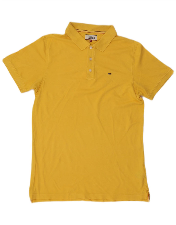 Tommy Hilfiger Herre Polo Shirt Stor Gul Bomuld