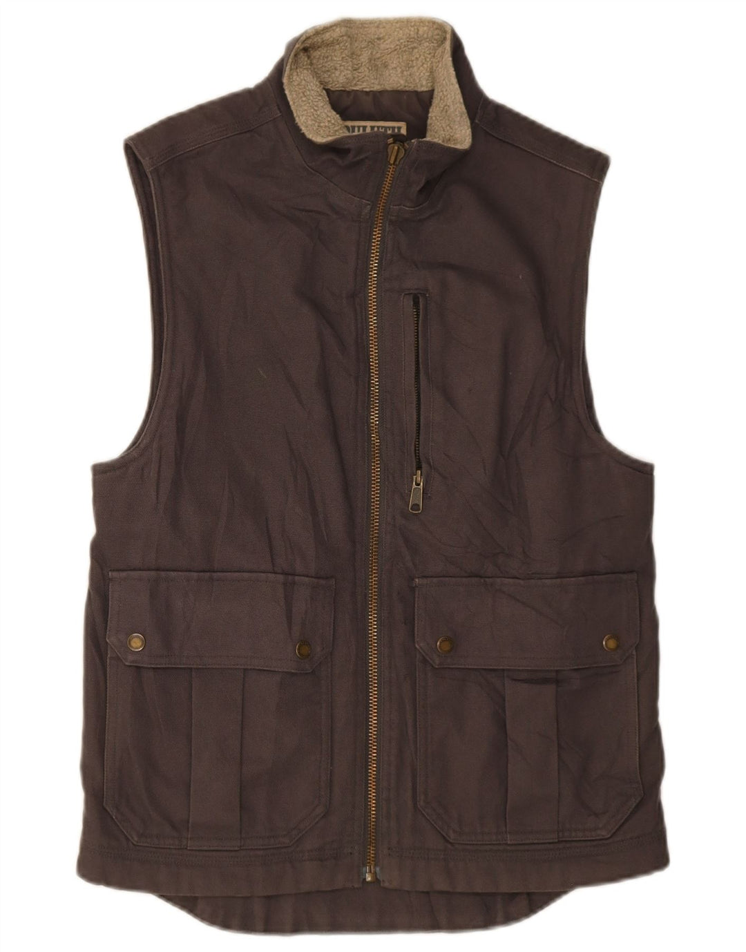 Duluth Trading Herre Utility Gilet UK 36 Small Brown Cotton