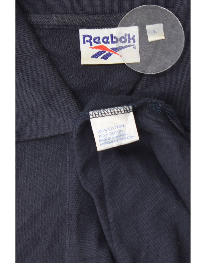 Reebok herre poloshirt Stor marineblå bomuld