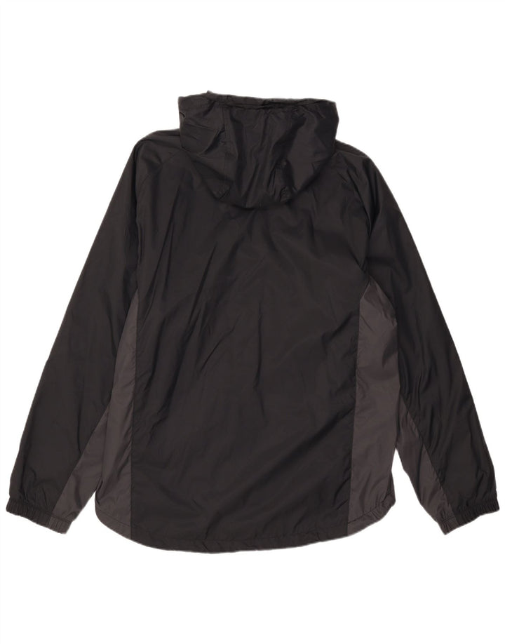 Nike Regnjakke med hætte til mænd UK 38 Medium Sort Colourblock Nylon