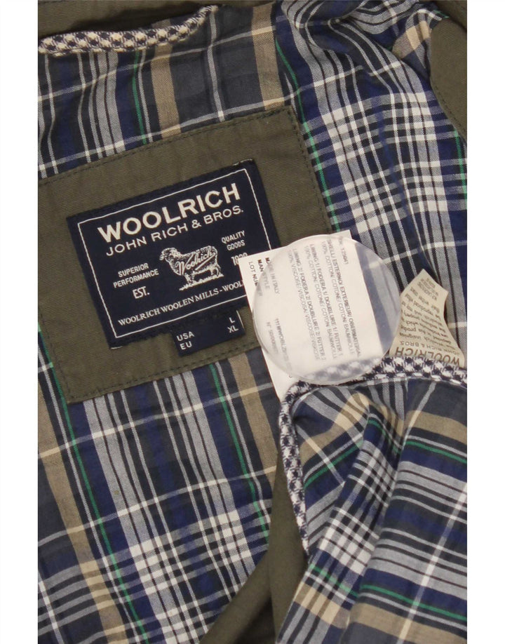 Woolrich Herre Utility Jacket UK 40 Large Green Cotton