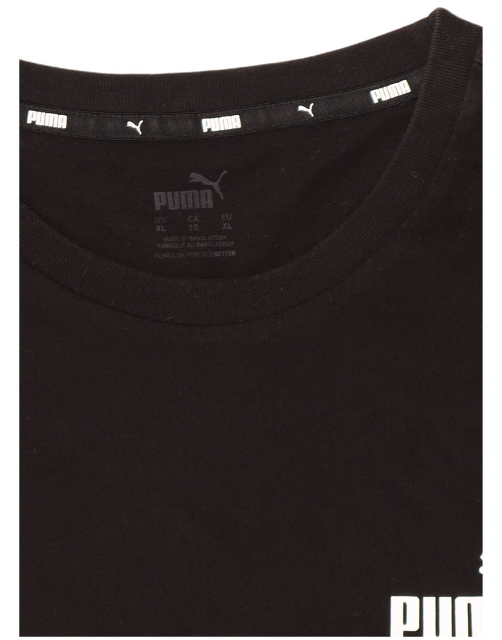 Puma Herre Grafisk T-Shirt Top XL Sort
