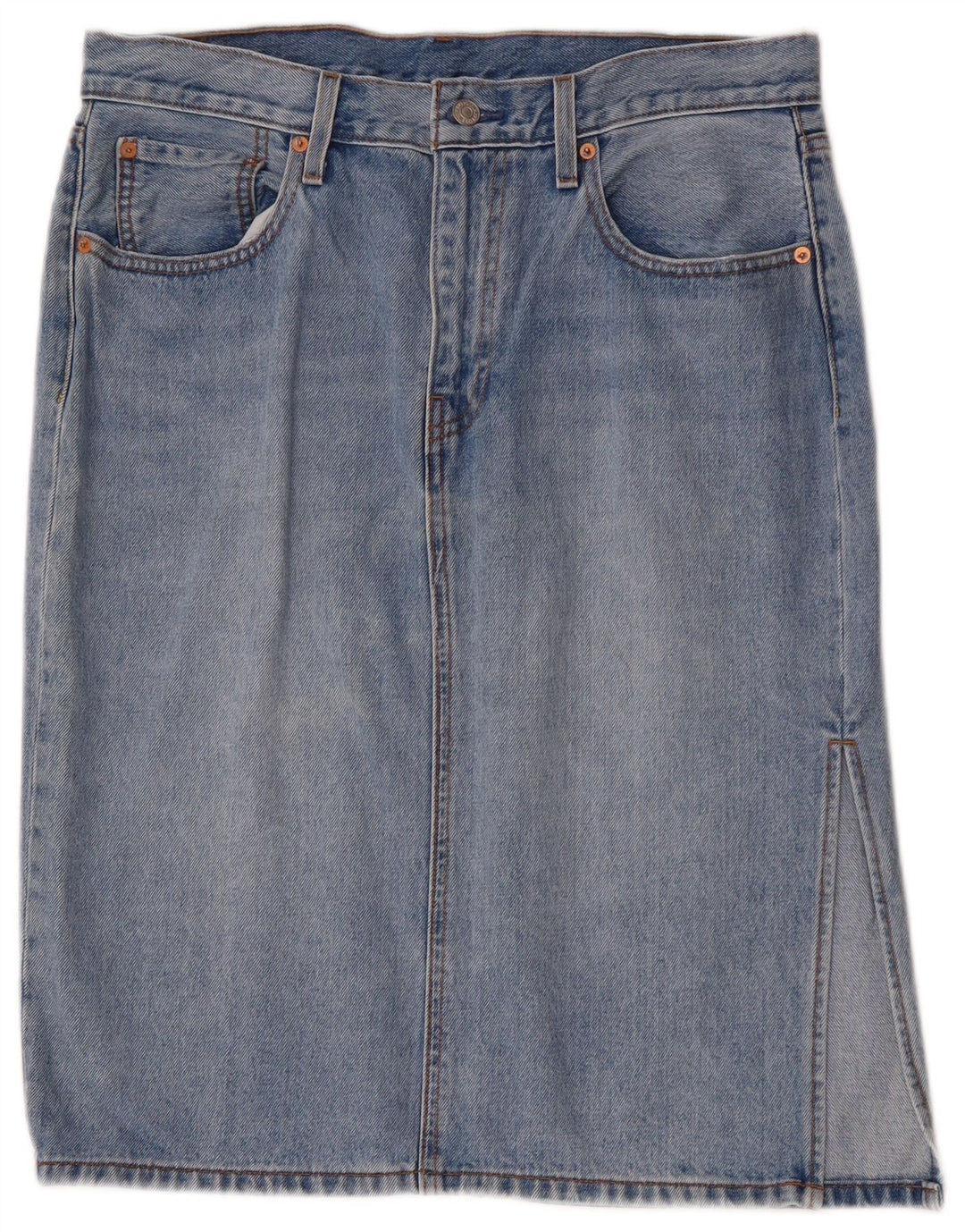 LEVI'S Dame Denim Nederdel W32 Stor Blå Bomuld