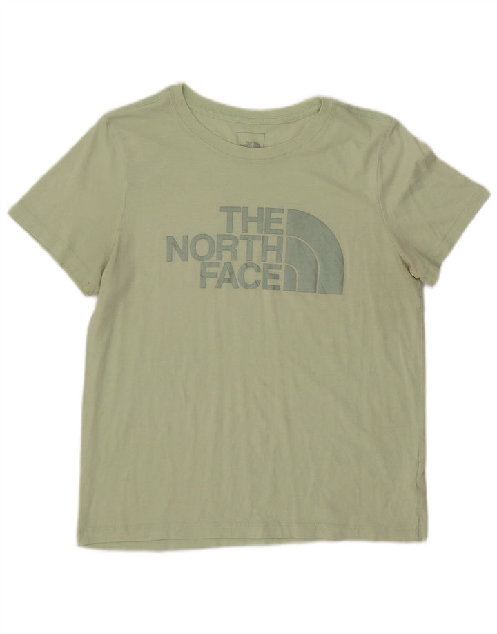 THE NORTH FACE Grafisk T-shirt top til kvinder UK 14 Medium Green Polyester