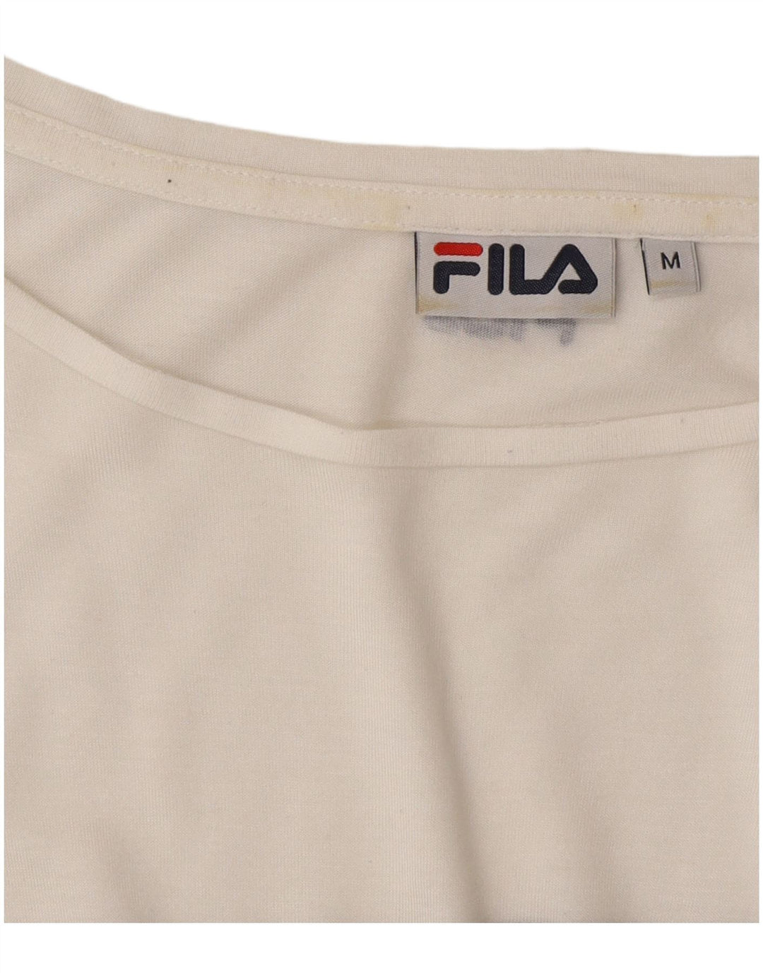 Fila Dame Oversized T-Shirt Top UK 14 Medium Hvid Stribet