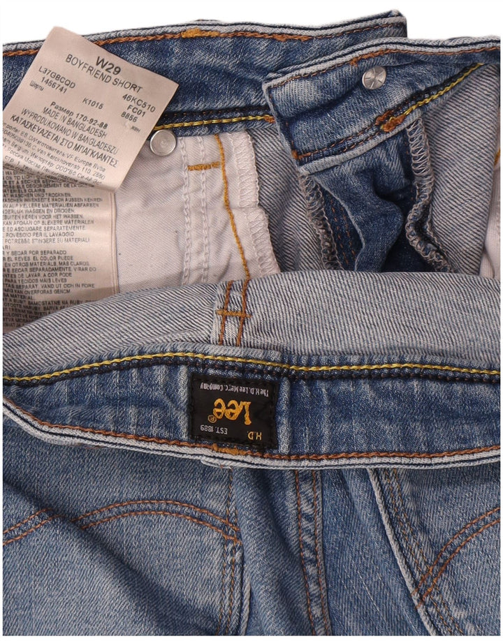 Lee Womens Boyfriend Denim Shorts W29 Medium Blue Bomuld