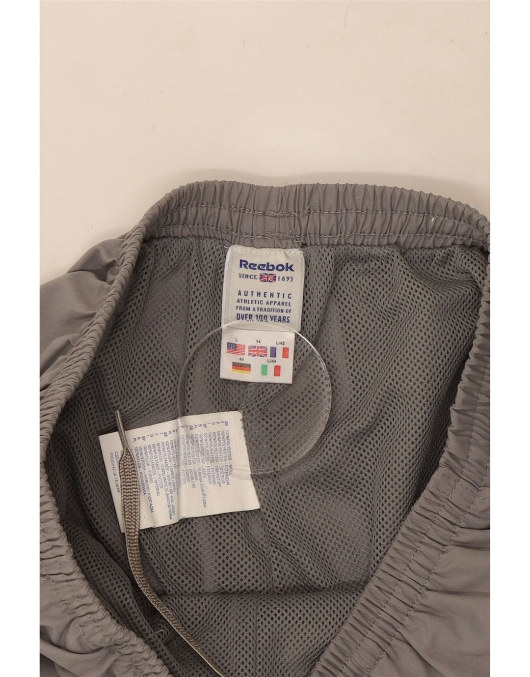 REEBOK Træningsdragt til kvinder Joggers UK 14 Large Grå Polyester