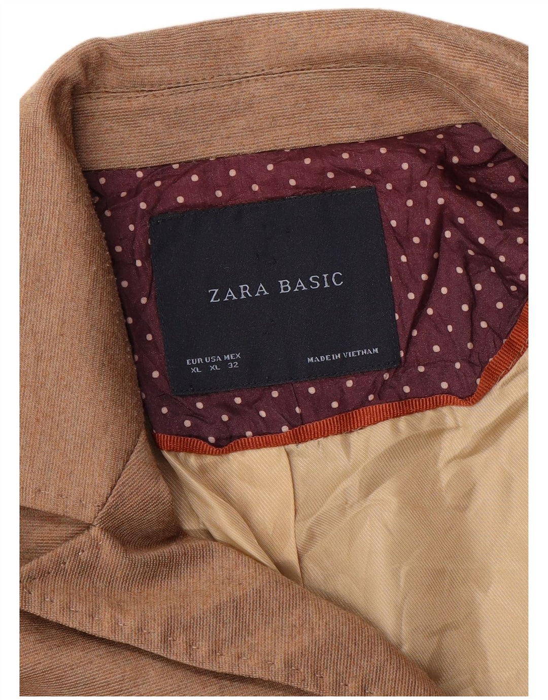 Zara Dame 1 Knap Blazer Jacket UK 18 XL Beige