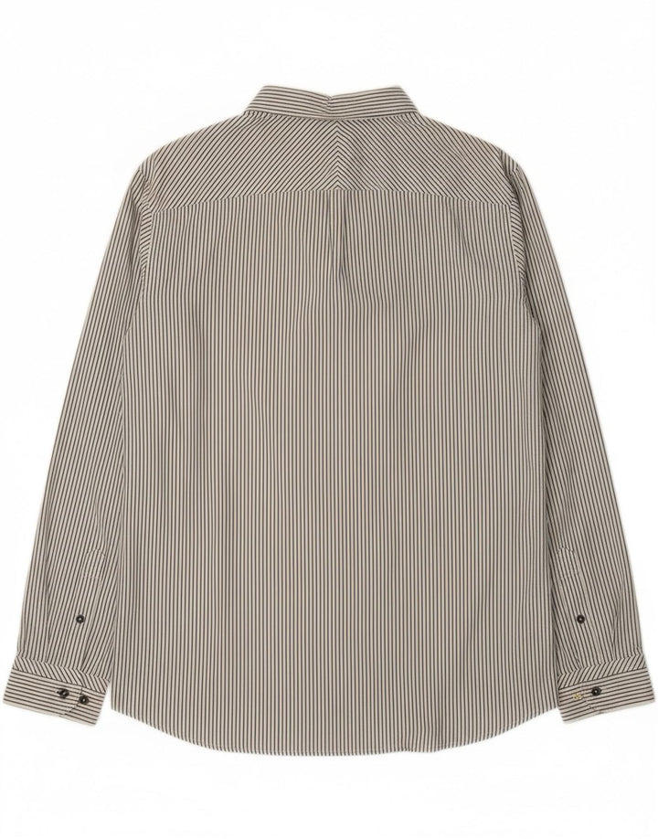 TIMBERLAND Mens Regular Fit Shirt XL Grey Striped Cotton Vintage Timberland and Second-Hand Timberland from Messina Hembry 