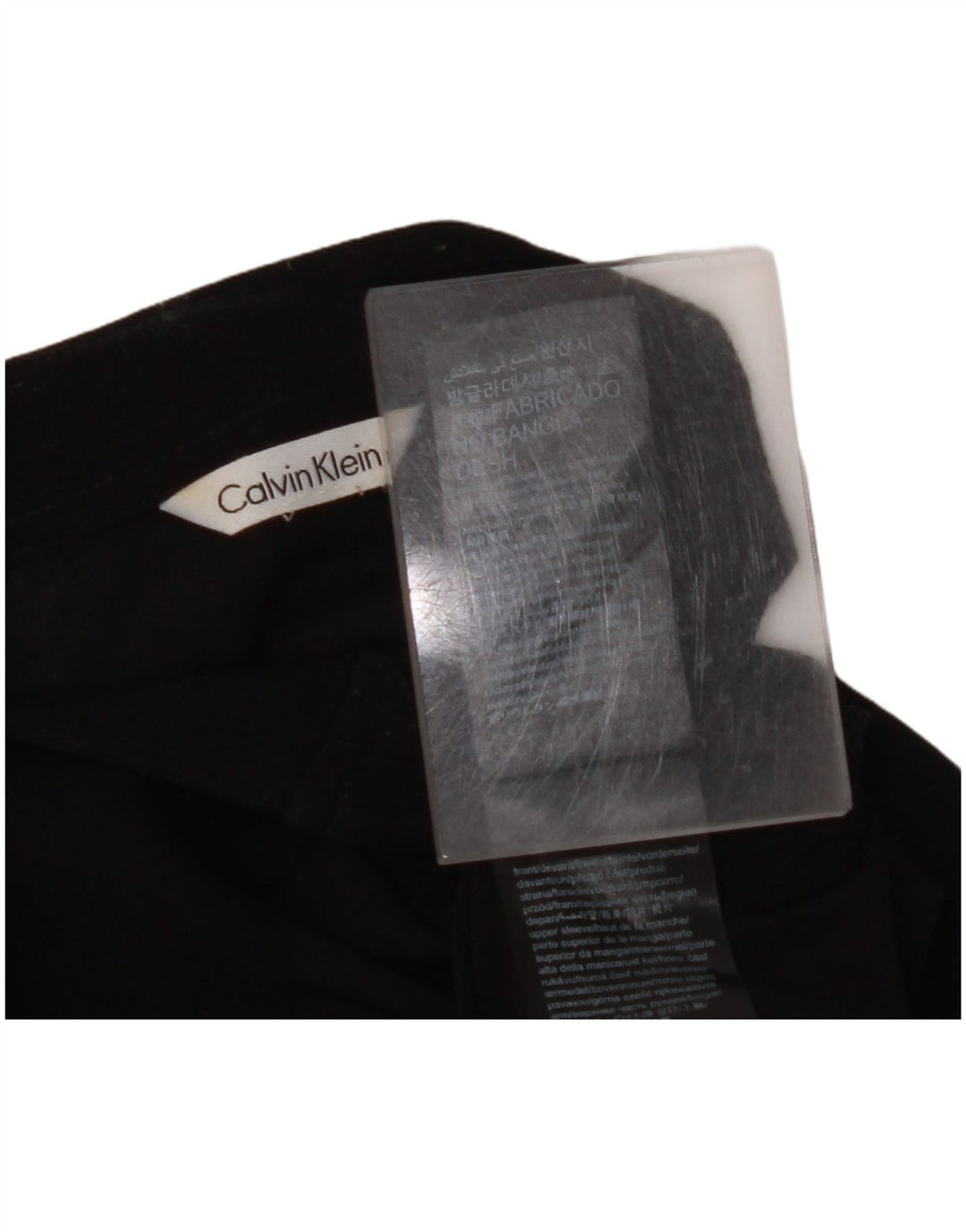 CALVIN KLEIN Dameskjortebluse UK 12 Medium Sort Polyester