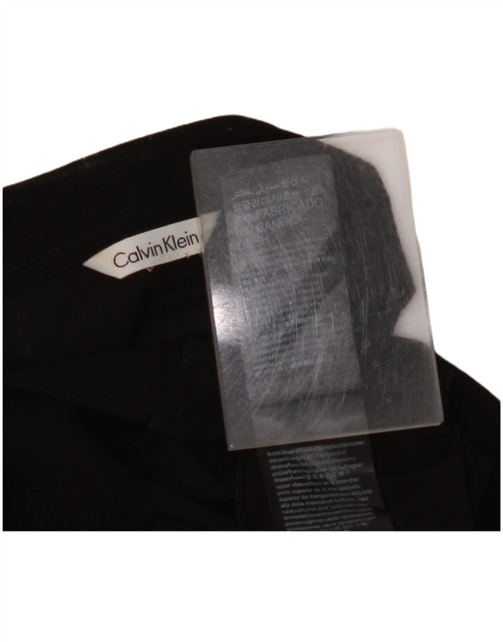 CALVIN KLEIN Dameskjortebluse UK 12 Medium Sort Polyester