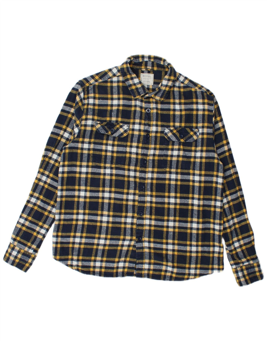 Mountain Warehouse Herre Flanelskjorte Medium Navyblå Ternet Bomuld