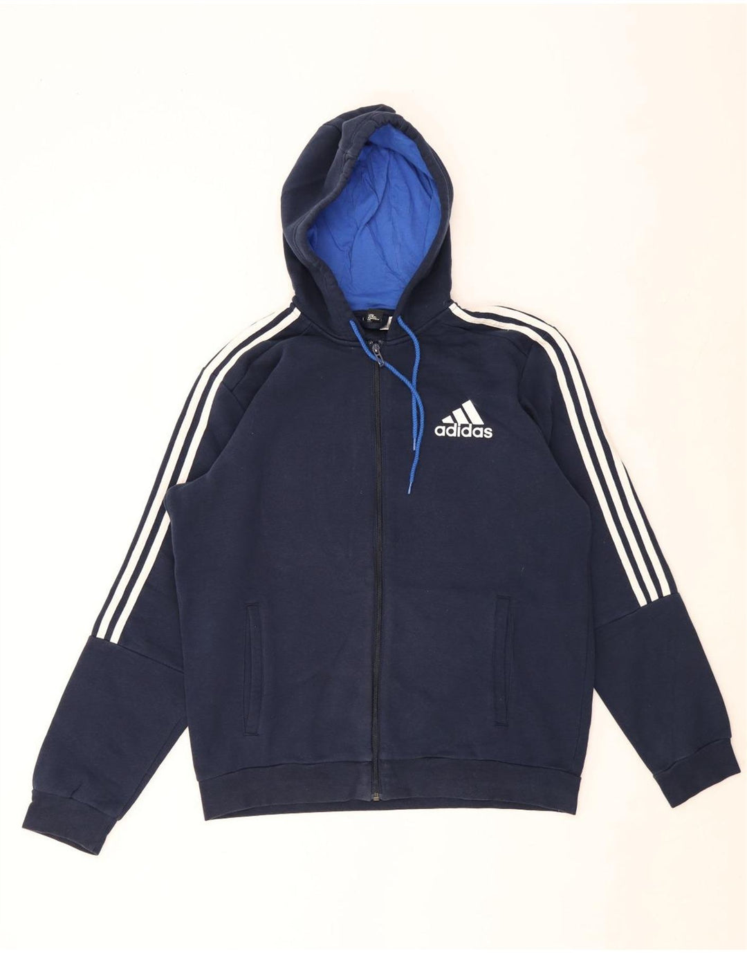 Adidas Hættetrøje med lynlås til mænd Large Marineblå