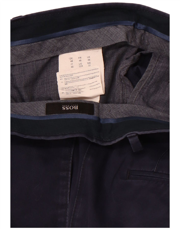HUGO BOSS Straight Chino Bukser IT 48 Medium W34 L32 Marineblå