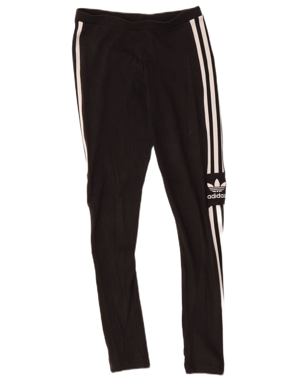 Adidas Grafiske Leggings til kvinder UK 6 XS Sort bomuld