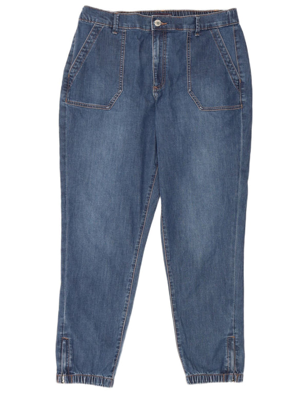 Marks & Spencer Dame joggers Cropped Jeans UK 16 Large W34 L26 Blue