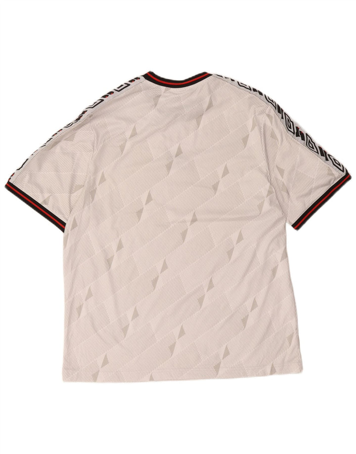 Umbro Herre Grafisk T-Shirt Top Stor Hvid Geometrisk