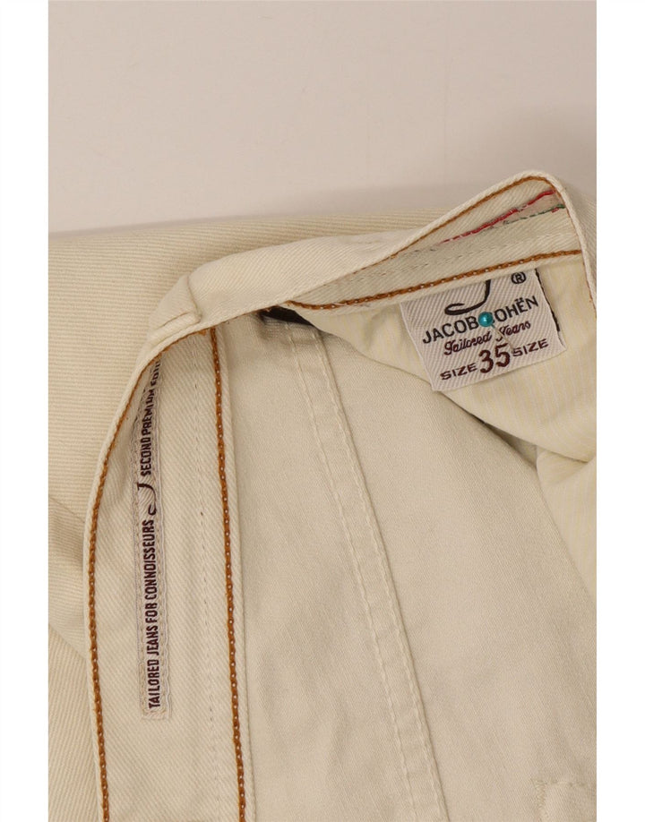 Jacob Cohen Herre Straight Jeans W35 L34 Beige Bomuld