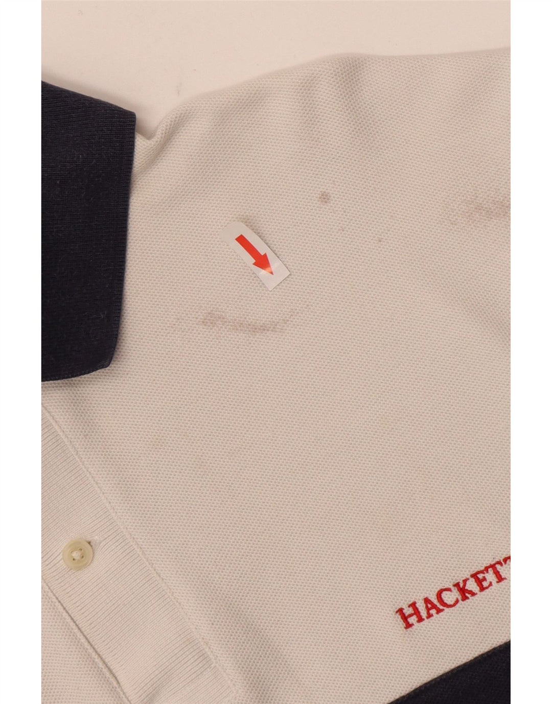 Hackett Herre Rugby Polo Shirt Medium White Colourblock Bomuld