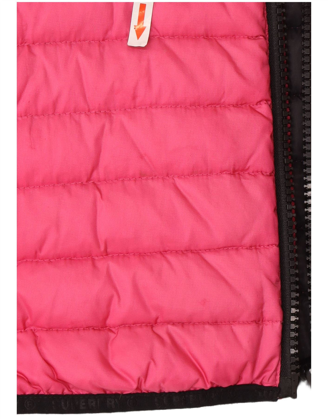 Superdry Polstret hættejakke til kvinder UK 10 Small Pink Nylon