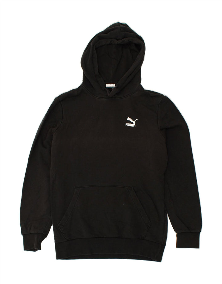 PUMA Mens Graphic Hoodie Jumper Small Black Animal Print Cotton | Vintage Puma | Thrift | Second-Hand Puma | Used Clothing | Messina Hembry 