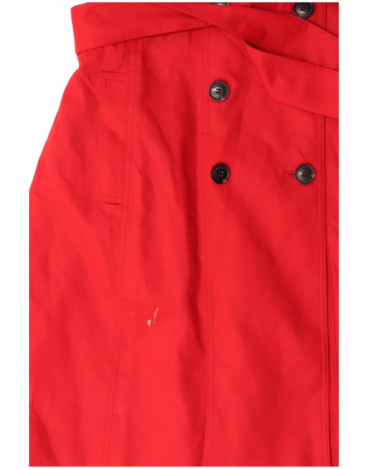 Hobbs Dame Trench Coat UK 14 Medium Rød Bomuld