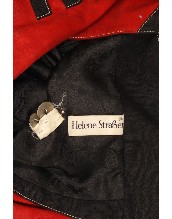 HELENE STRABER Womens Crop Suede Jacket IT 42 Medium Red Suede Vintage Helene Straber and Second-Hand Helene Straber from Messina Hembry 