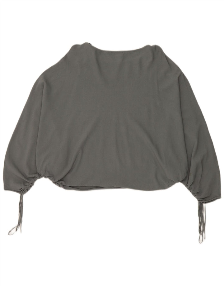 Zara Batwing Bluse Top UK 14 Medium Grå