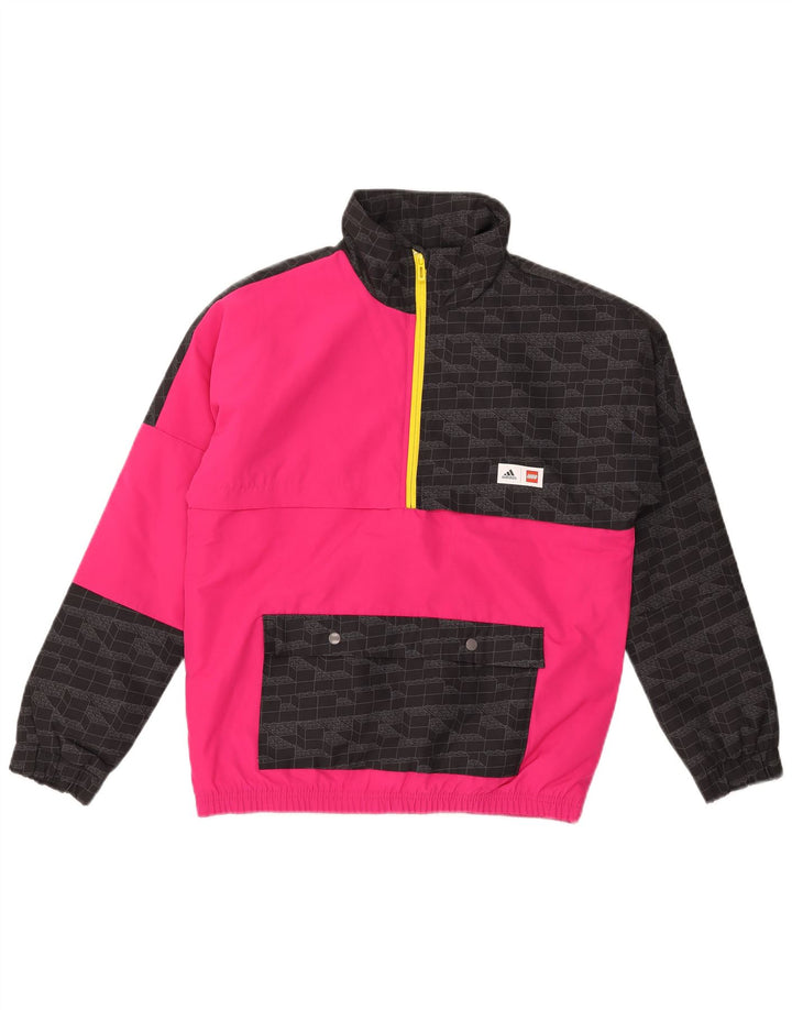 ADIDAS piger grafisk anorakjakke 11-12 år Pink Colourblock Polyester
