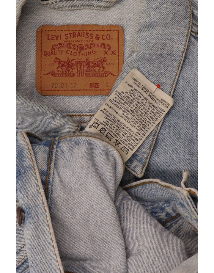 Levi's Herre denimjakke UK 40 Large Blue Cotton