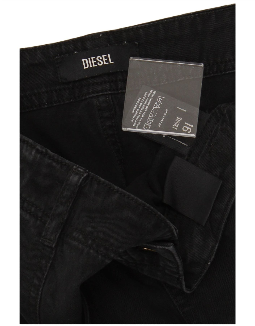 DIESEL Dame Straight Cargo Bukser US 16 2XL W36 L30 Sort Bomuld