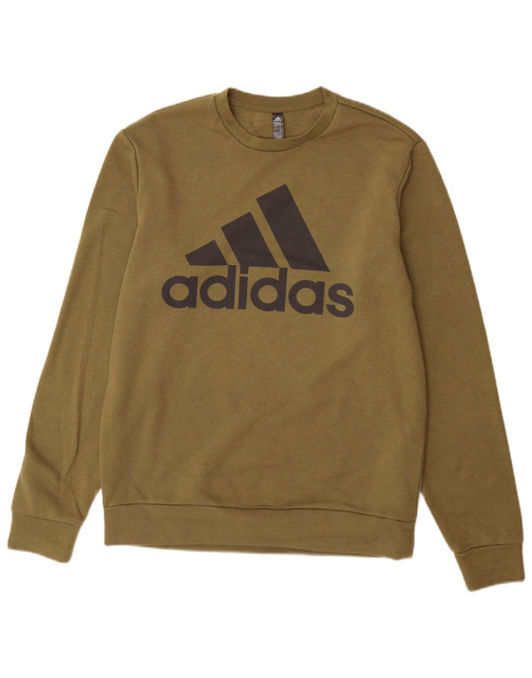 Puma Herre Grafisk Sweatshirt Jumper Small Khaki Bomuld