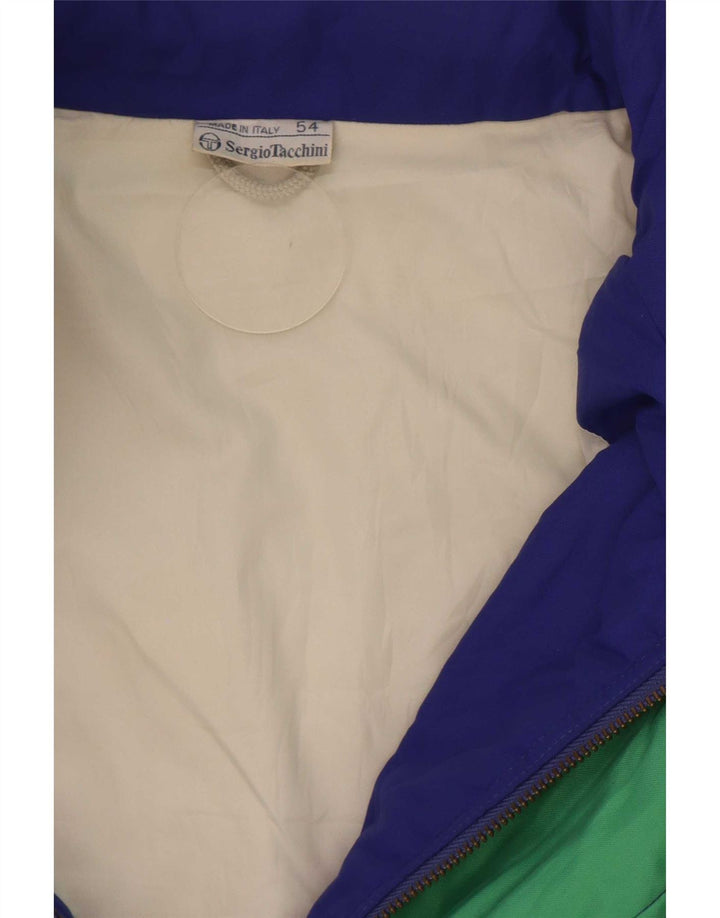 Sergio Tacchini Herre Hætte Skijakke IT 54 2XL Blå Colourblock Polyamid