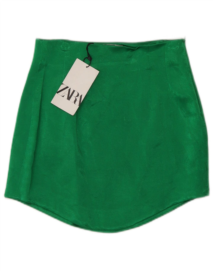 Zara Mini-nederdel til kvinder XS W24 Grøn viskose