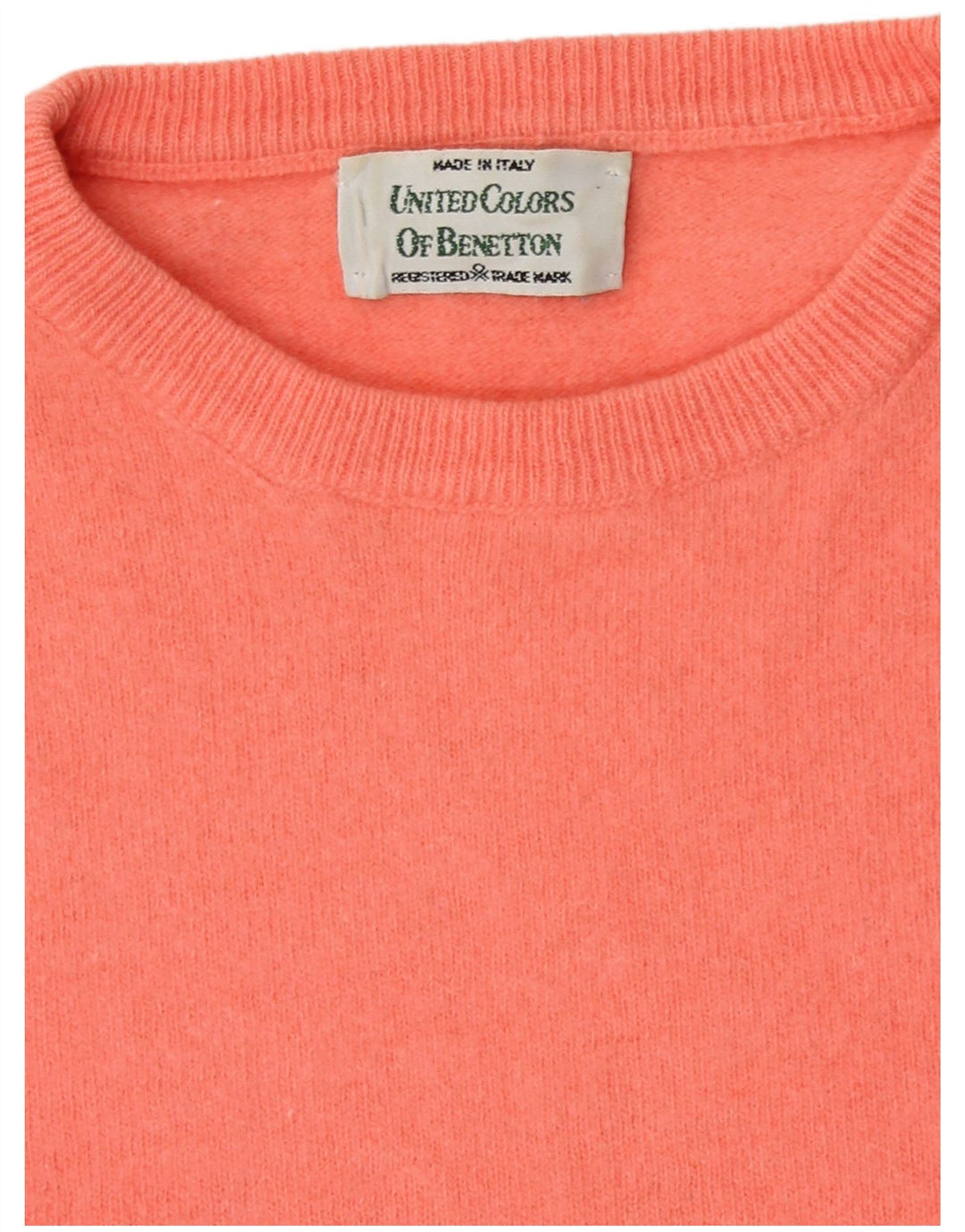 Benetton dame sweater med rund hals DK 14 Medium Pink