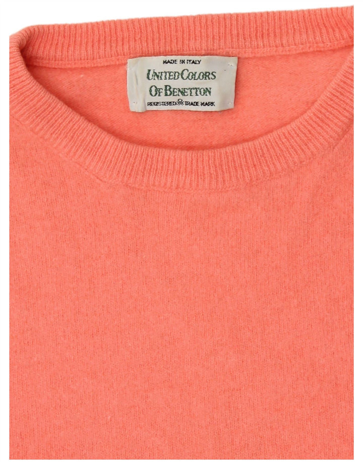 Benetton dame sweater med rund hals DK 14 Medium Pink
